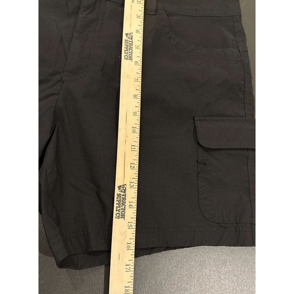 Eddie Bauer Womens Size 16 Black Summer Trail Cargo Shorts‎ Pockets Hiking Walk